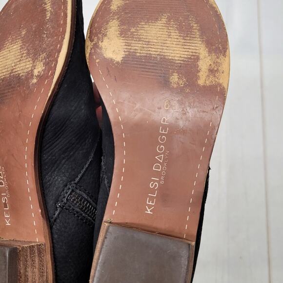 Kelsi dagger double zip black ankle suede leather moto boots - Picture 7 of 7